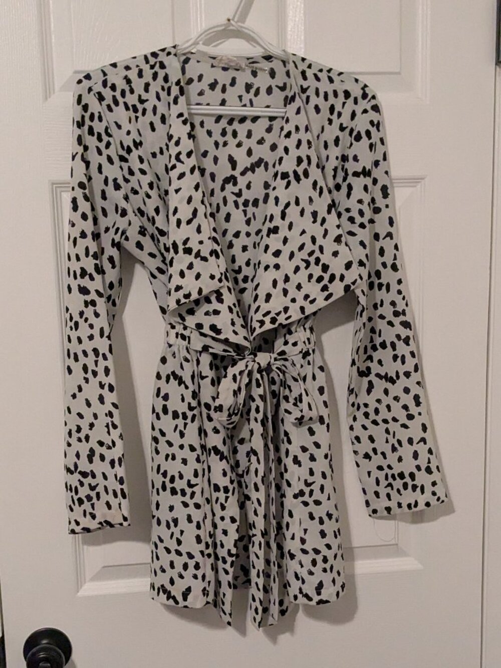 HAVE dalmatian-style animal print wrap dress size medium